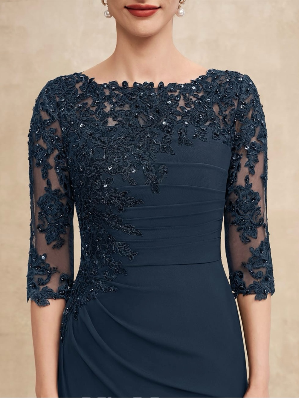 JJs House Belen A-line Dress in Dark Navy